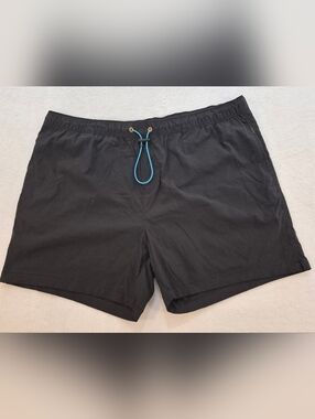 Chubbies Swim Trunks Mens XXL Black Elastic Waist Lined Beach Shorts 2XL